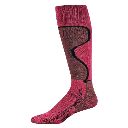 Point6 Medium Womens Ski Socks, Fuchsia, medium