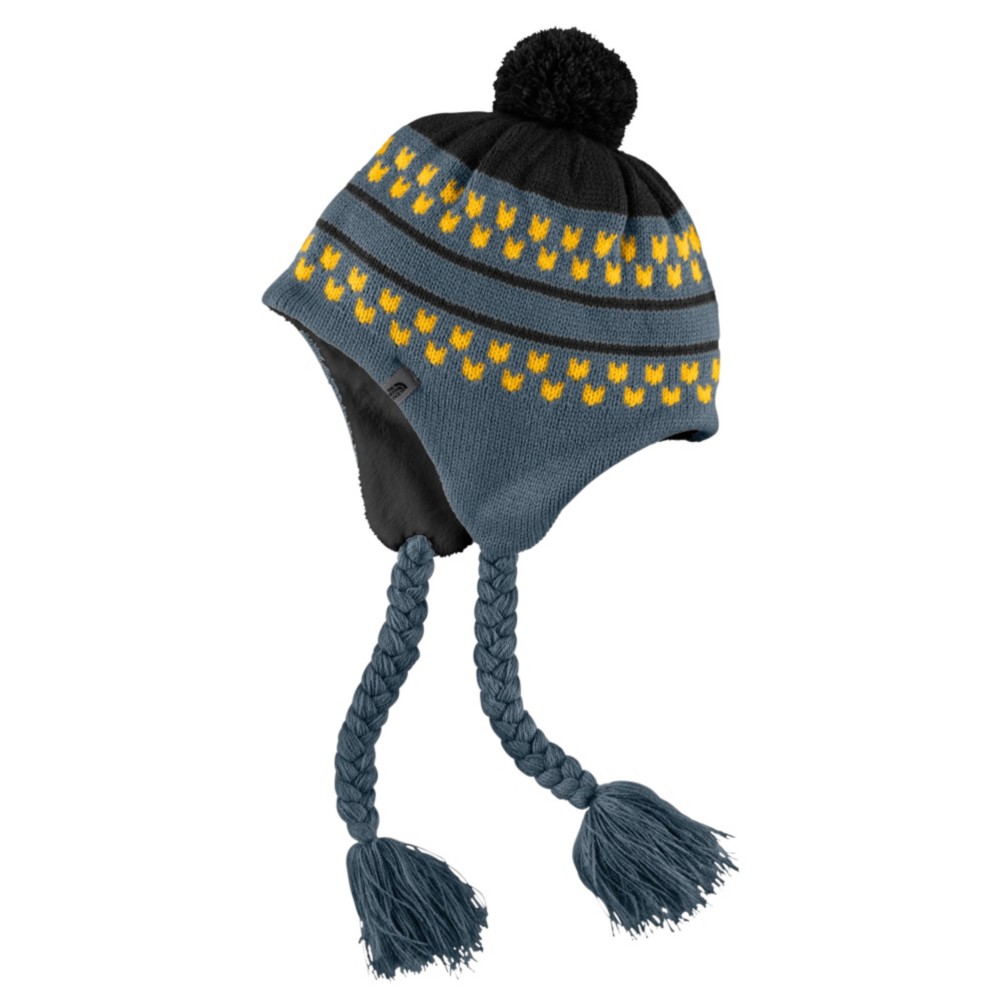 The North Face Clydia Kids Hat, TNF Black-Conquer Blue, swatch