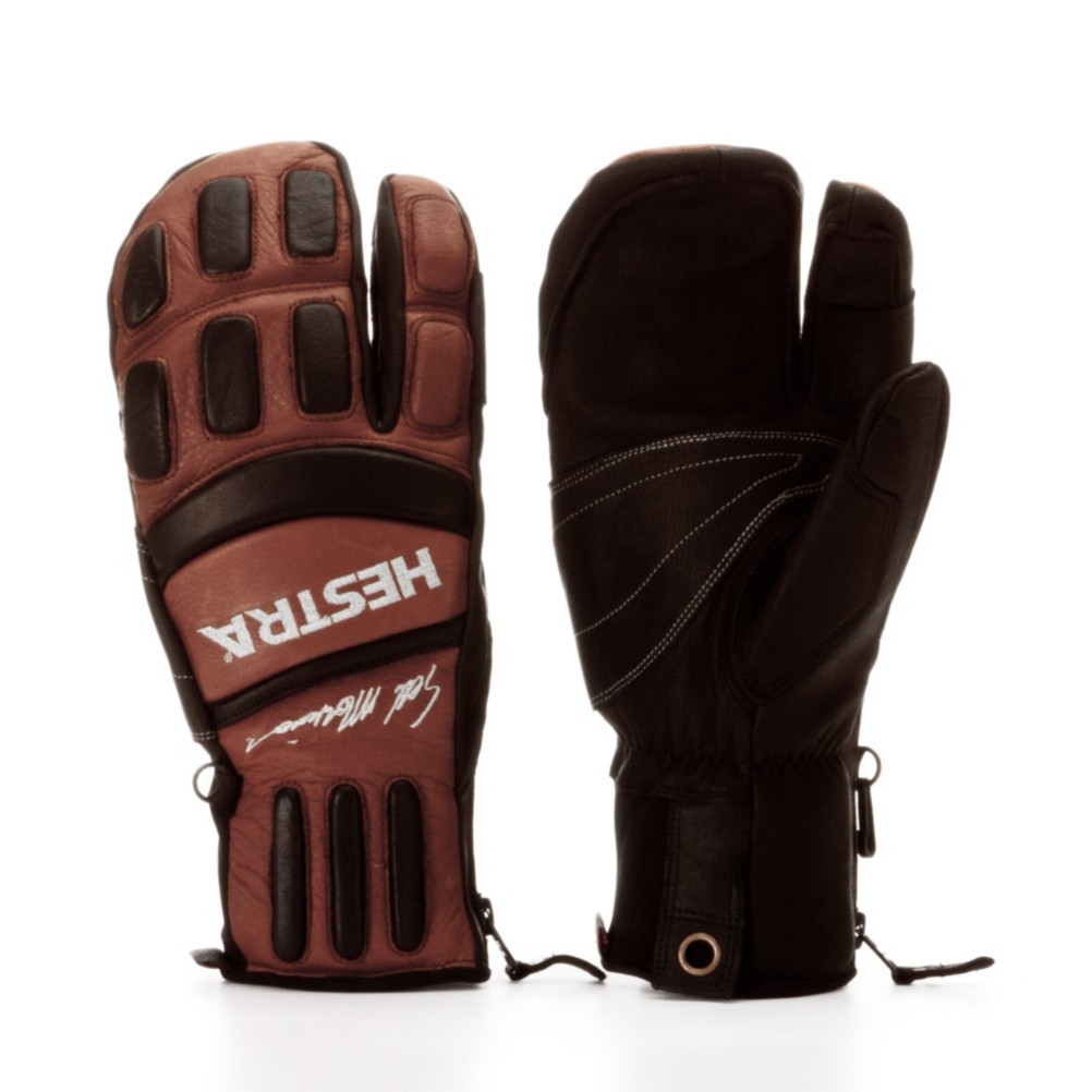 Hestra Seth Morrison 3-Finger Pro Gloves, Brown-Black, medium