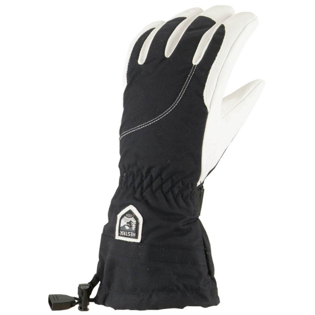 Hestra Heli Womens Gloves, Black-Off White, swatch