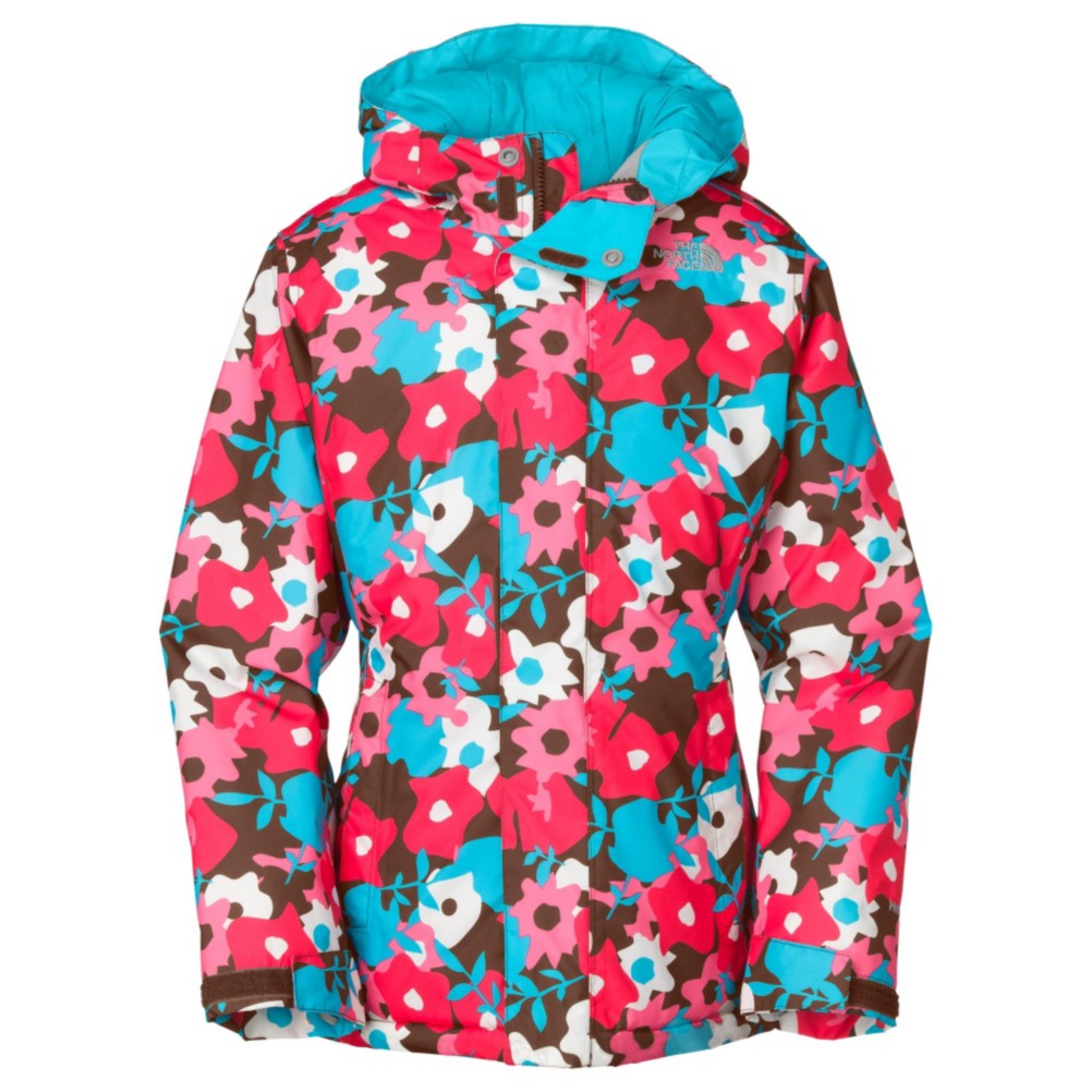 The North Face Denay Girls Ski Jacket, Burrow Brown Floral, medium