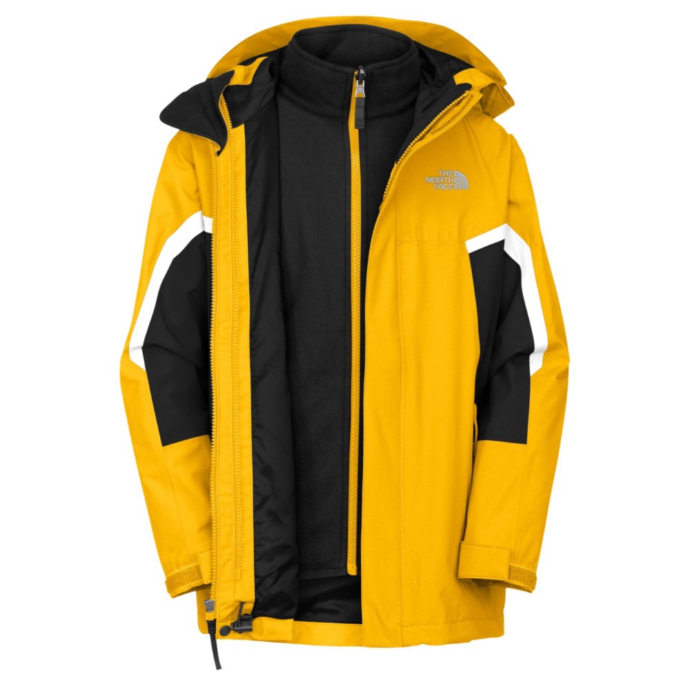 The North Face Nimbostratus Triclimate Boys Ski Jacket, Leopard Yellow, medium