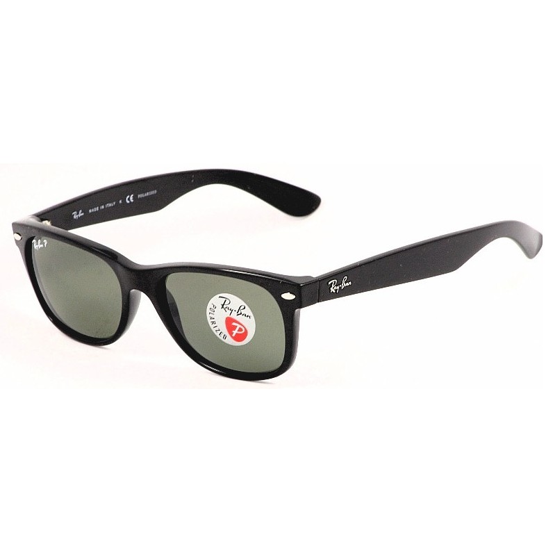 Ray-Ban New Wayfarer Polarized Sunglasses, Black, medium