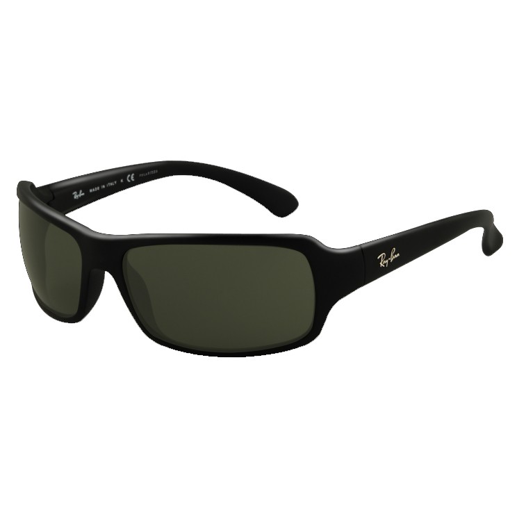 Ray-Ban Highstreet Polarized Sunglasses, Glossy Black, medium