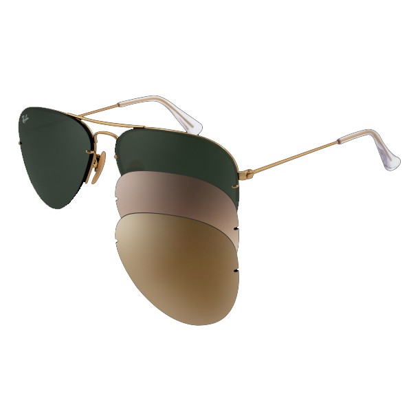 Ray-Ban Aviator Flip Out Sunglasses, Arista, medium