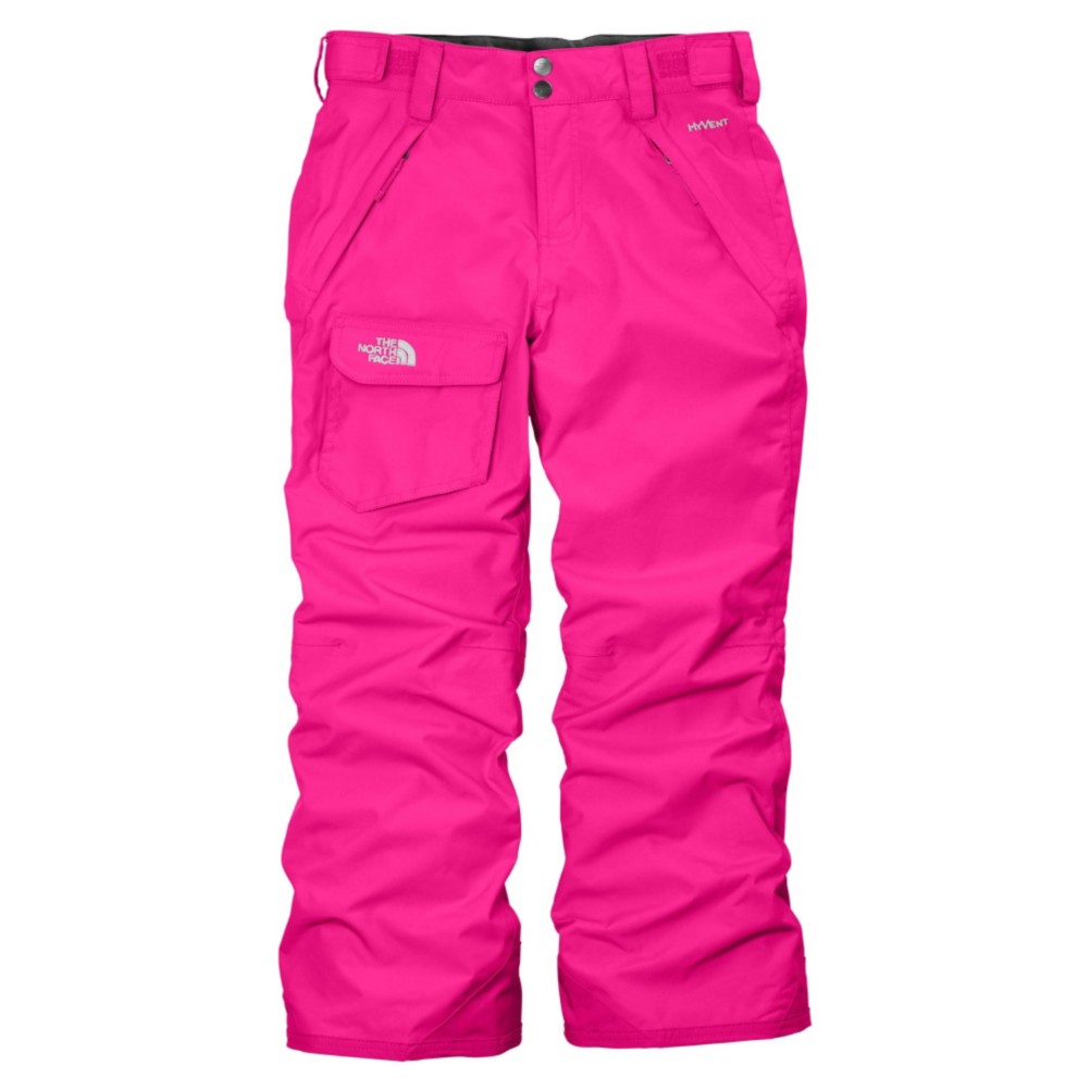 The North Face Freedom Insulated Girls Ski Pants, Razzle Pink, swatch