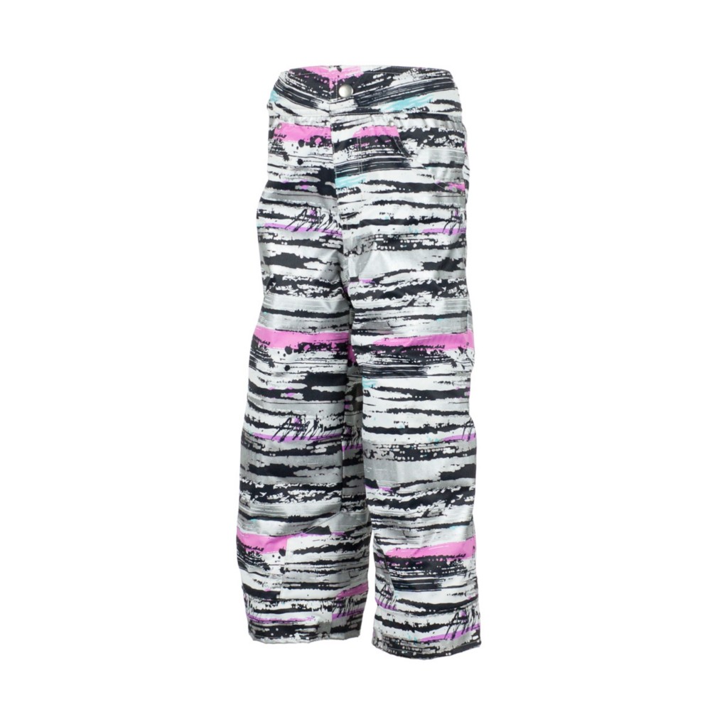 Obermeyer Genie Toddler Girls Ski Pants, Silver Scribble Print, swatch