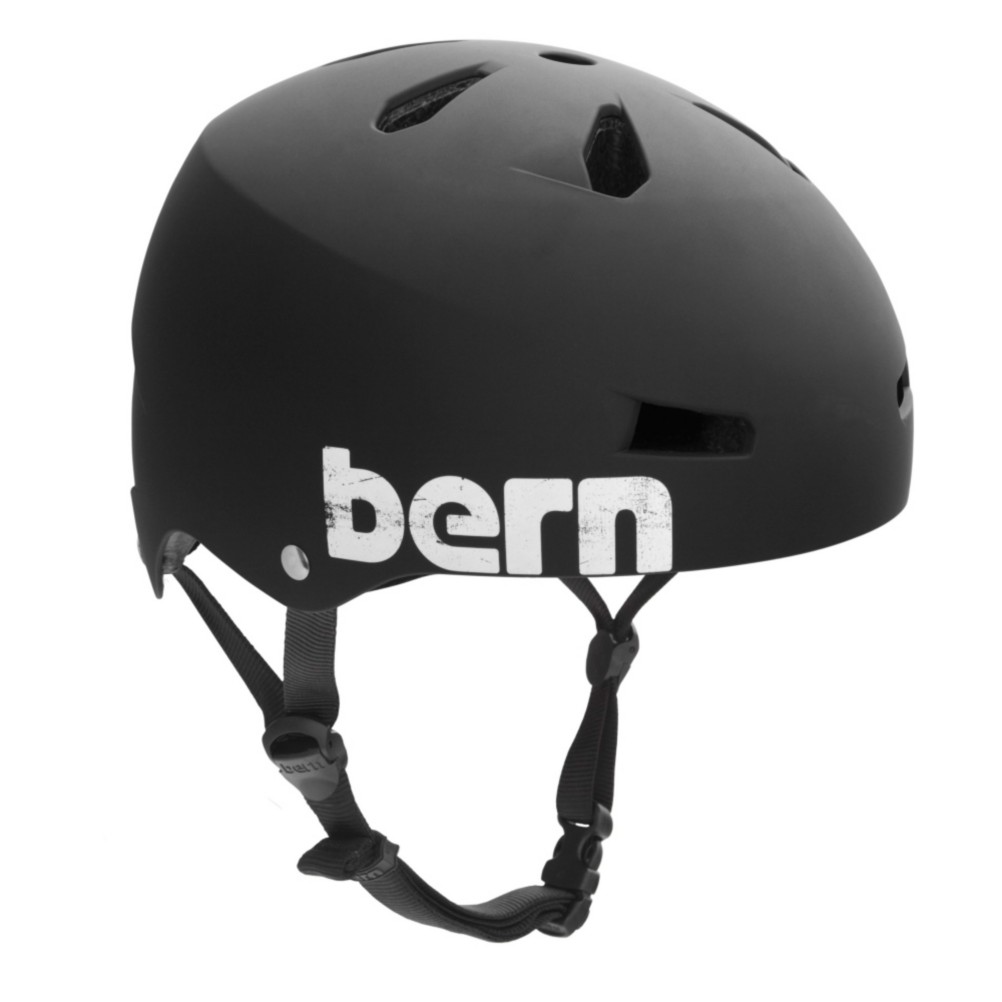 Bern Macon EPS Mens Skate Helmet, Matte Black, medium
