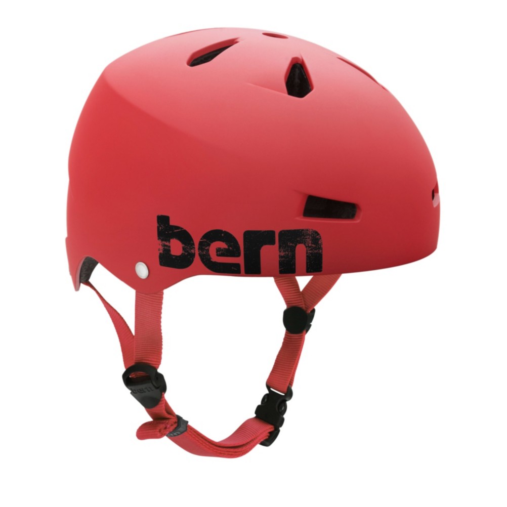Bern Macon EPS Mens Skate Helmet, Matte Red, swatch