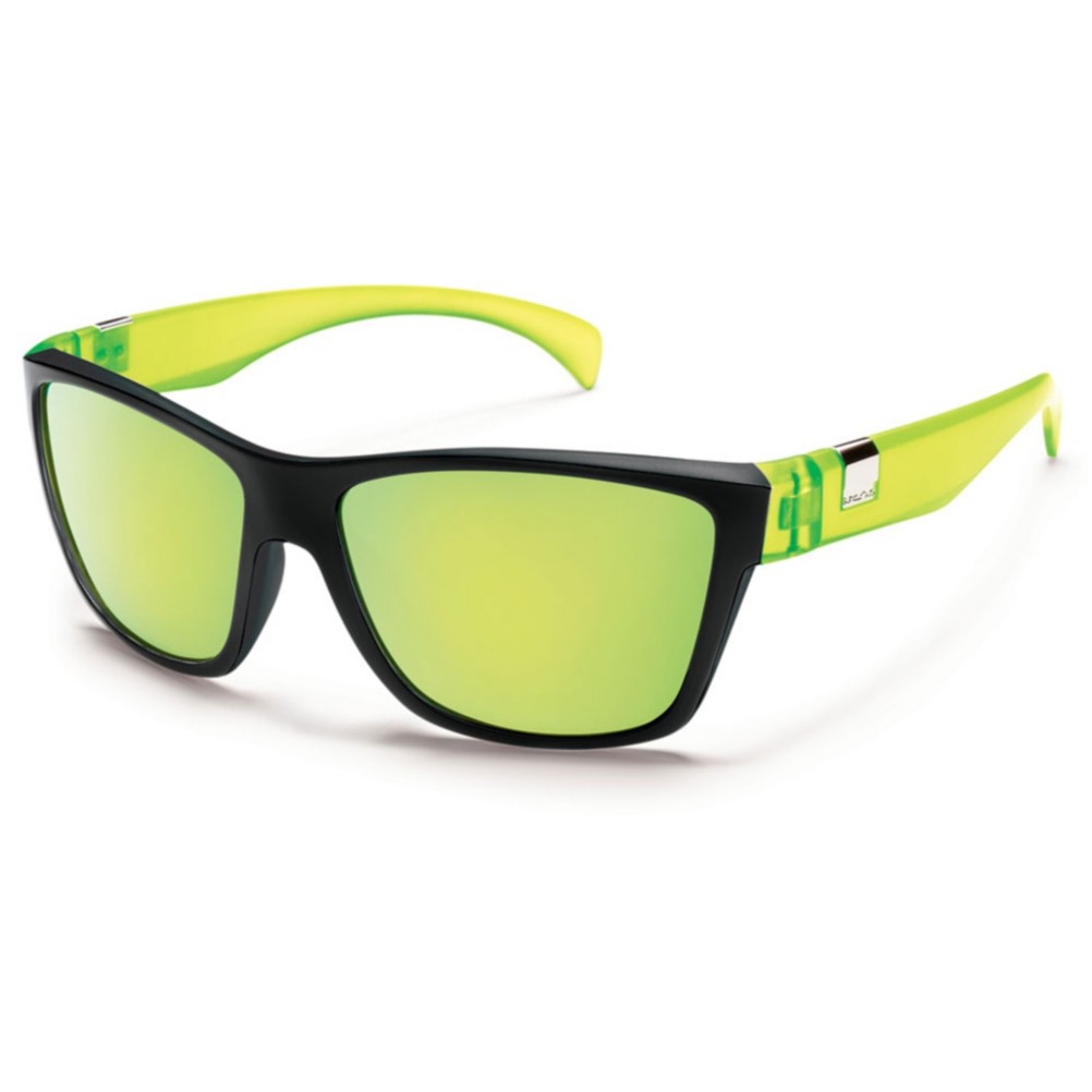 SunCloud Speedtrap Polarized Sunglasses, Matte Black Yellow, swatch