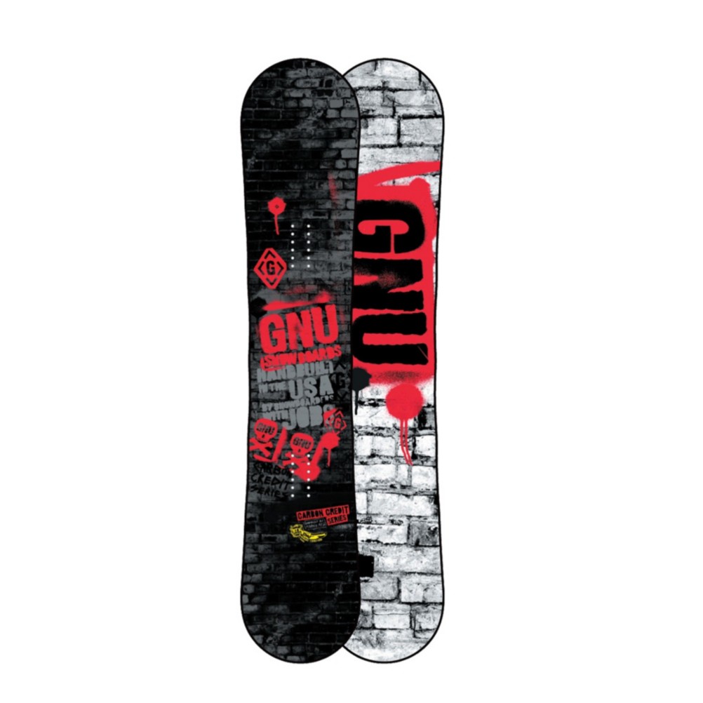 Gnu Carbon Credit BTX Wide Snowboard 2013, Red, medium