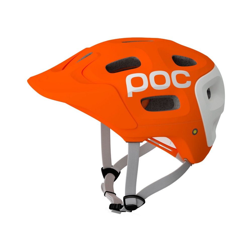 POC Trabec Race Mens Fitness Helmet, Orange-White, medium