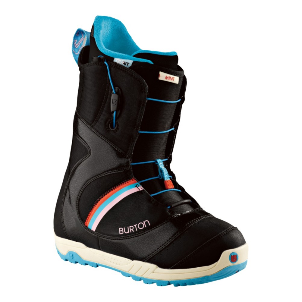 Burton Mint Womens Snowboard Boots 2013, Black-Multi, medium