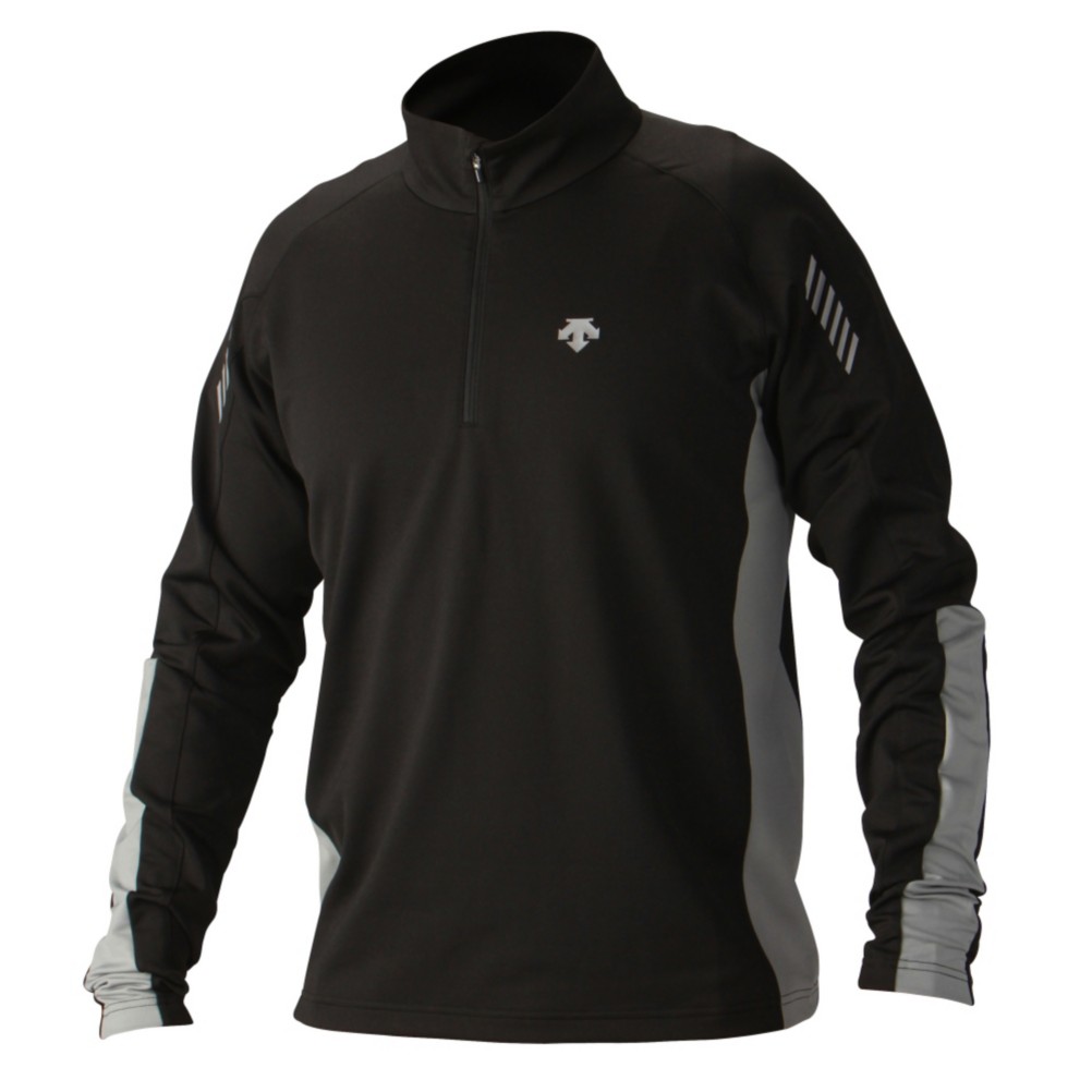 Descente Targhee Mens Mid Layer, Black-Grey Silver, swatch