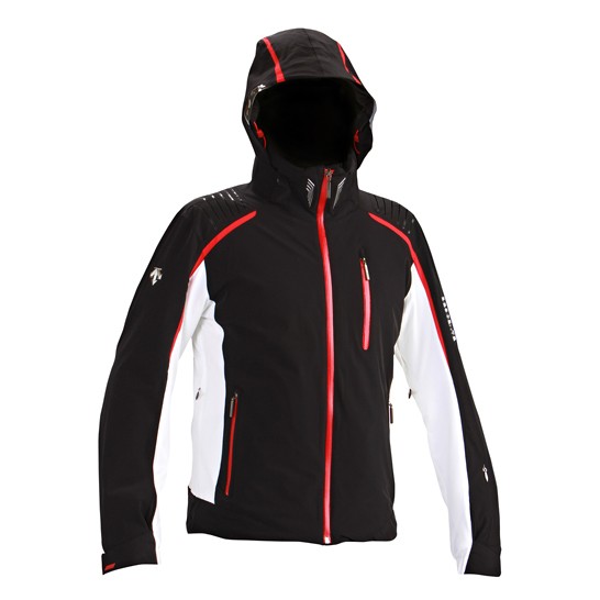 Descente Canada Ski Cross Mens Insulated Ski Jacket, Black-Super White, swatch