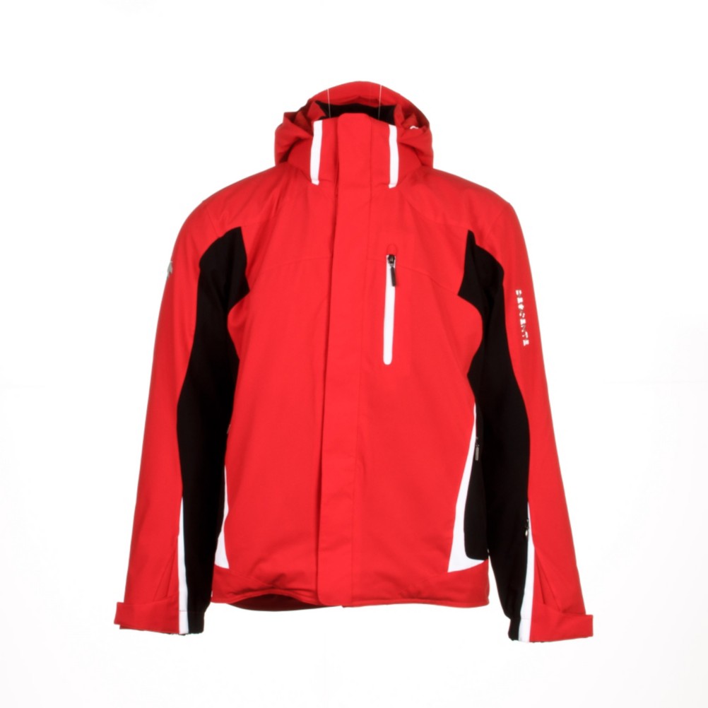 Descente Charger Mens Insulated Ski Jacket, Electric Red-Black, swatch