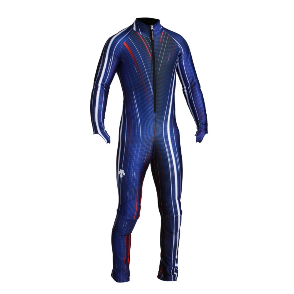 Descente Janka GS Race Suit, Blue Moon Lightning 3d Print, medium