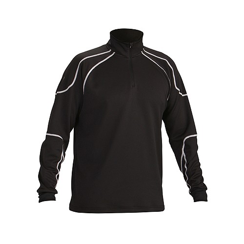 Descente Jon T-Neck Mens Mid Layer, Black, swatch