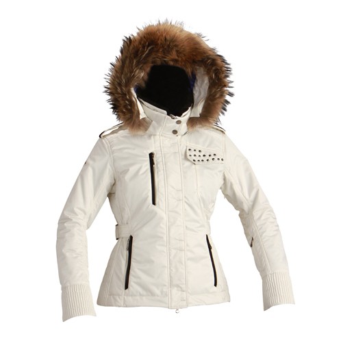 Descente Chloe Womens Insulated Ski Jacket, Ivory White, swatch
