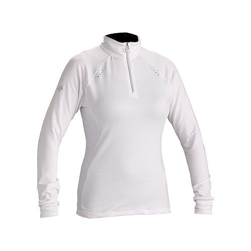 Descente Jada T-Neck Womens Mid Layer, Super White, swatch