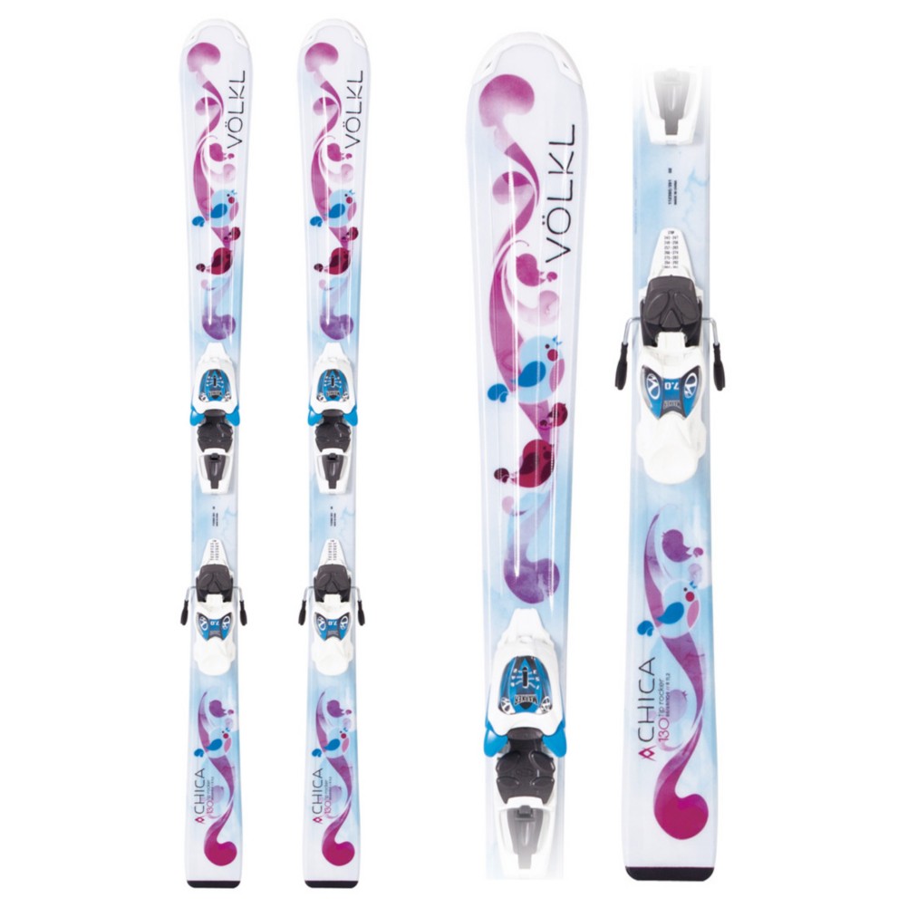 Volkl Chica 4.5 Kids Skis with Marker 3 Motion Jr 4.5 Bindings 2013, , medium