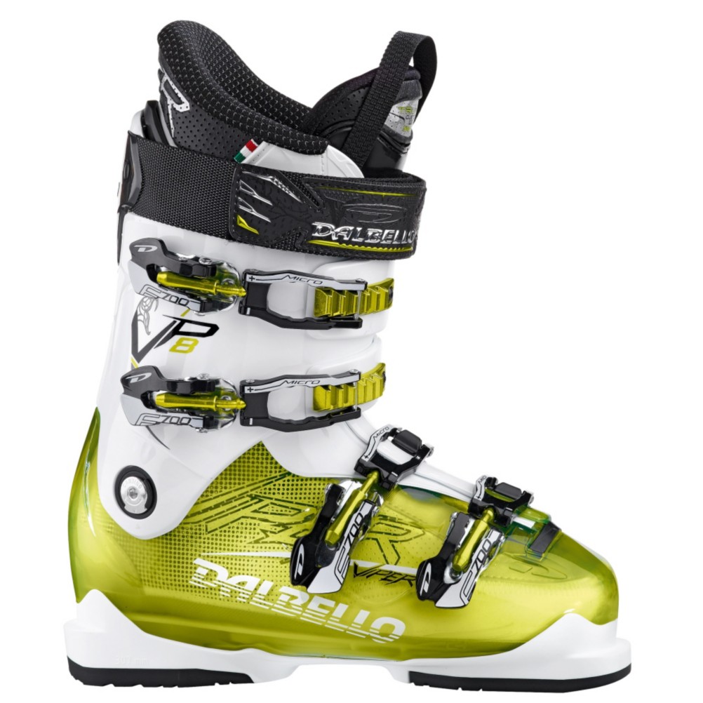Dalbello Viper 8 Ski Boots 2013, Transparent Lime-White, swatch