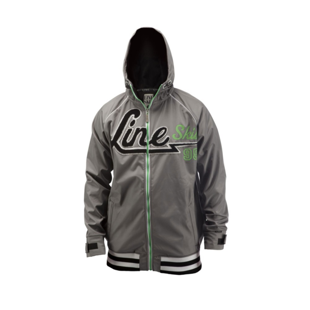 Line Hacket Hoodie, Grey, medium
