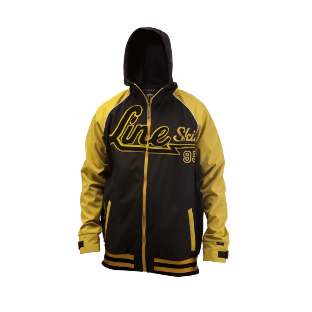 Line Hacket Hoodie, Yellow, swatch