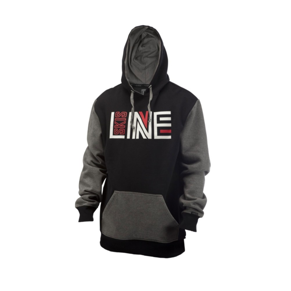 Line Stance Pullover Hoodie, Black, medium