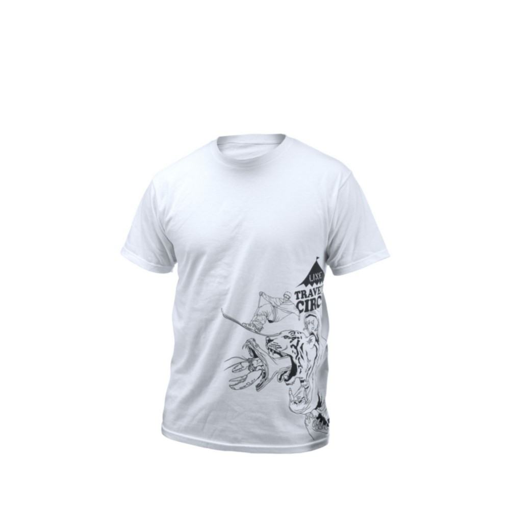 Line Traveling Circus T-Shirt, White, medium