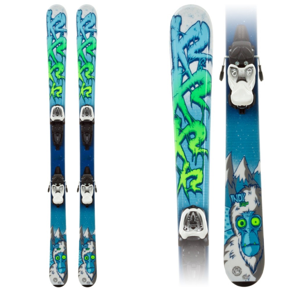 K2 Indy 7.0 Kids Skis with Marker Fastrak 2 7.0 Bindings, , medium