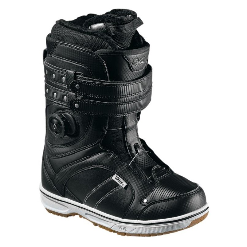 Vans Kira Womens Snowboard Boots, Black-Gum, medium