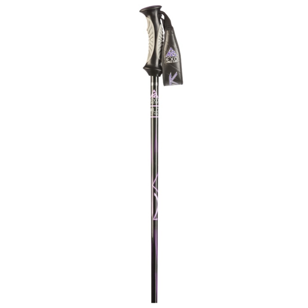 K2 Wild Style Womens Ski Poles, Black, swatch