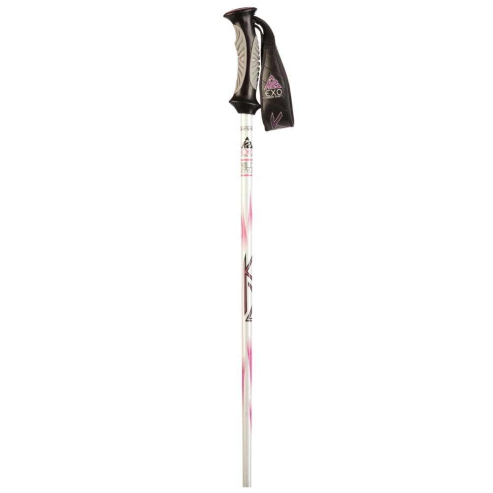 K2 Wild Style Womens Ski Poles, White-Pink, medium