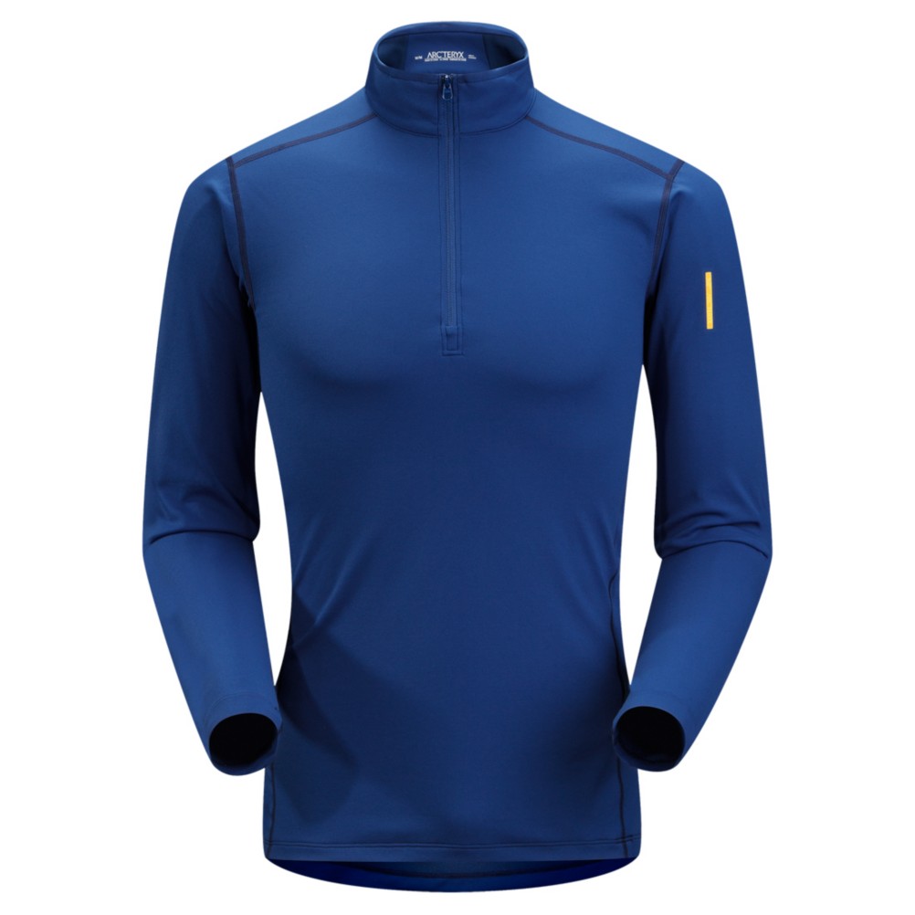 Arc'teryx Phase AR Zip Neck Mens Long Underwear Top, Olympus Blue, swatch
