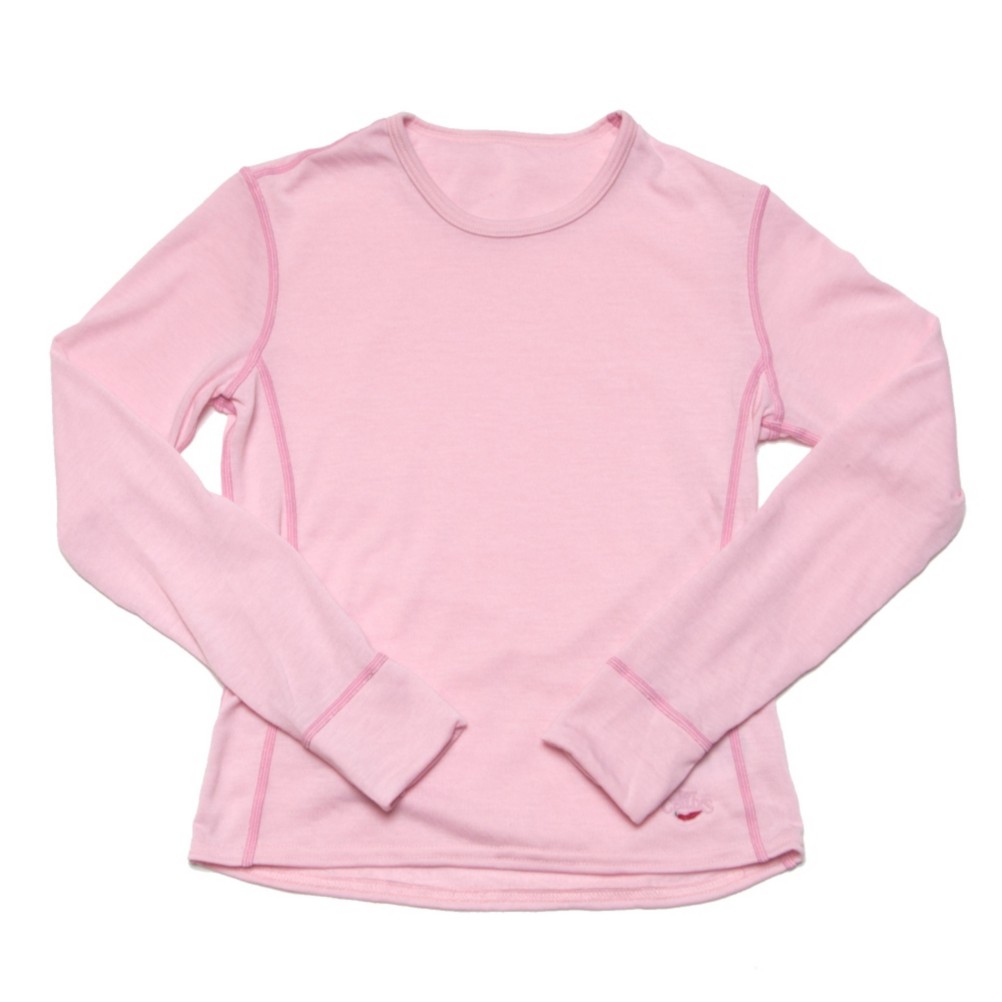 Hot Chillys Mid Weight Banded Crewneck Girls Long Underwear Top