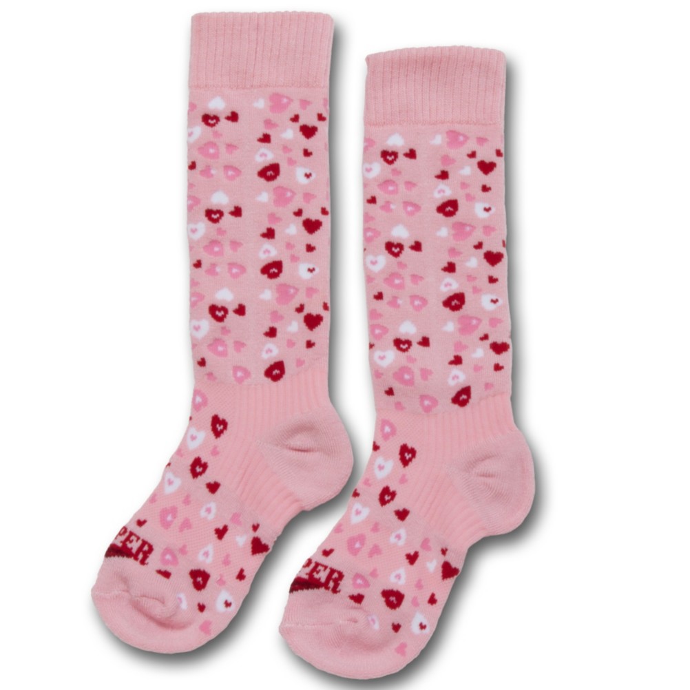 Hot Chillys Heart Dance Medium Girls Ski Socks, , medium