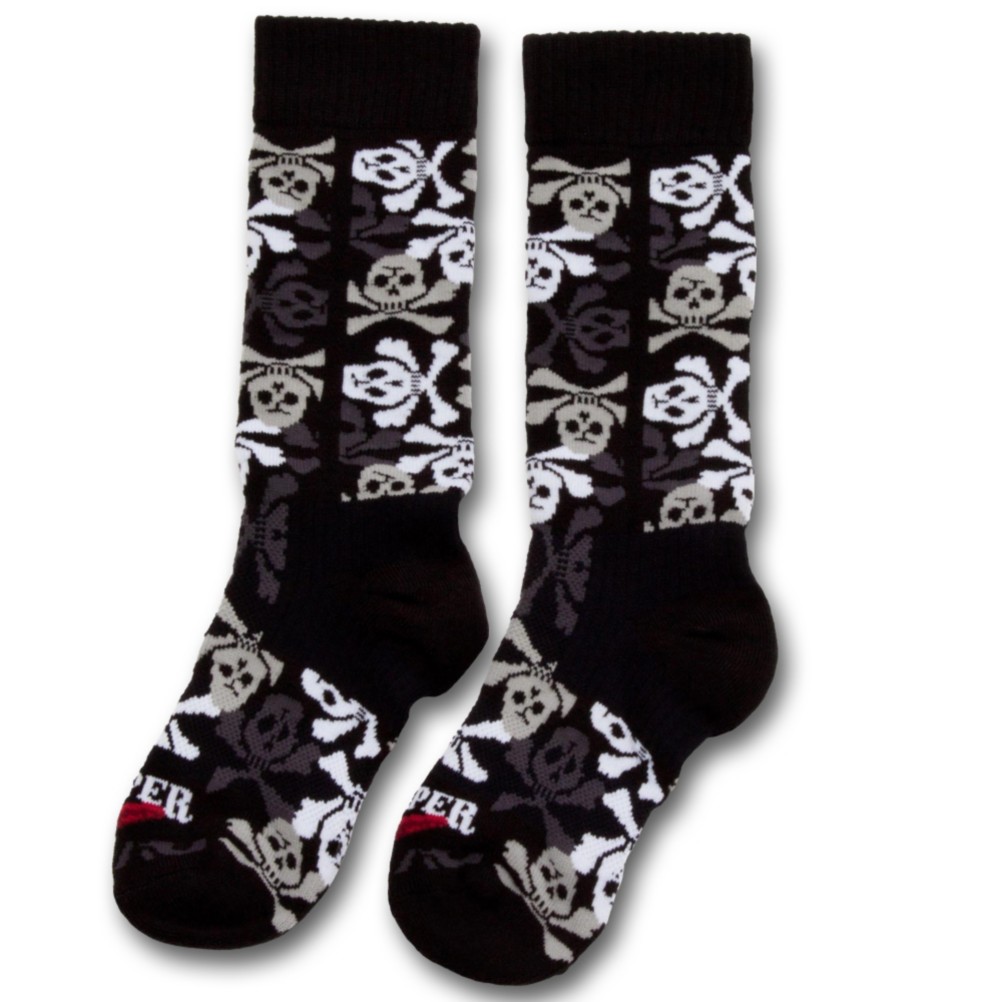 Hot Chillys Pirates Med Cushion Kids Ski Socks, Small, medium