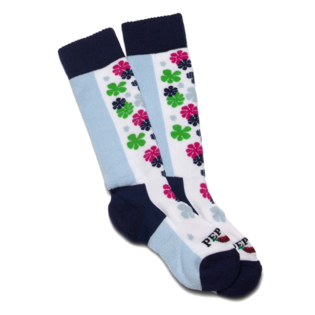 Hot Chillys Flower Power Medium Girls Ski Socks, , medium