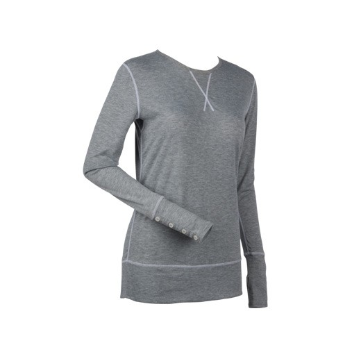 Nils Aimee Womens Long Underwear Top, Silver Medal, medium