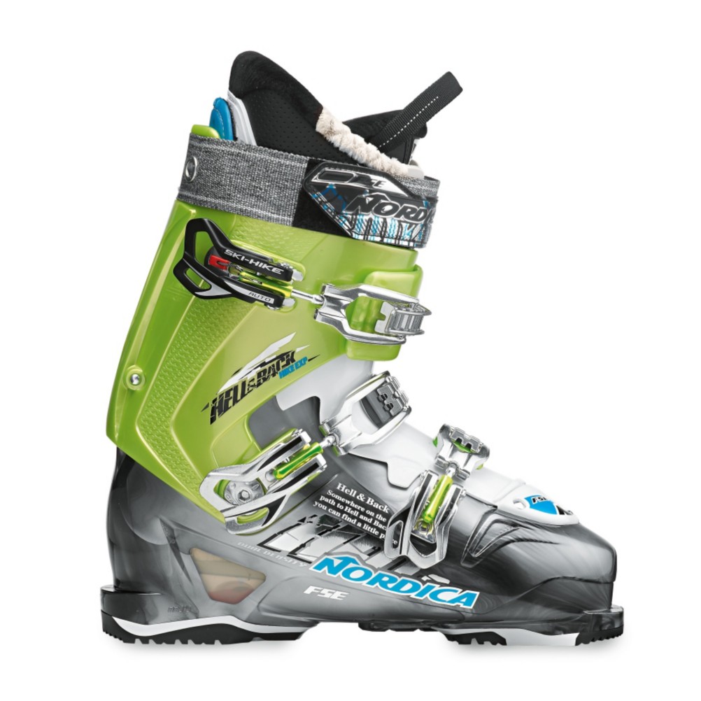 Nordica Hell and Back Hike Exp Ski Boots 2013, Anthracite-Acid Green, medium