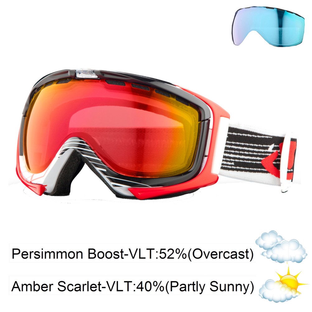 Giro Manifest Goggles 2013, Black Boneyard-Amber Scarlet, medium