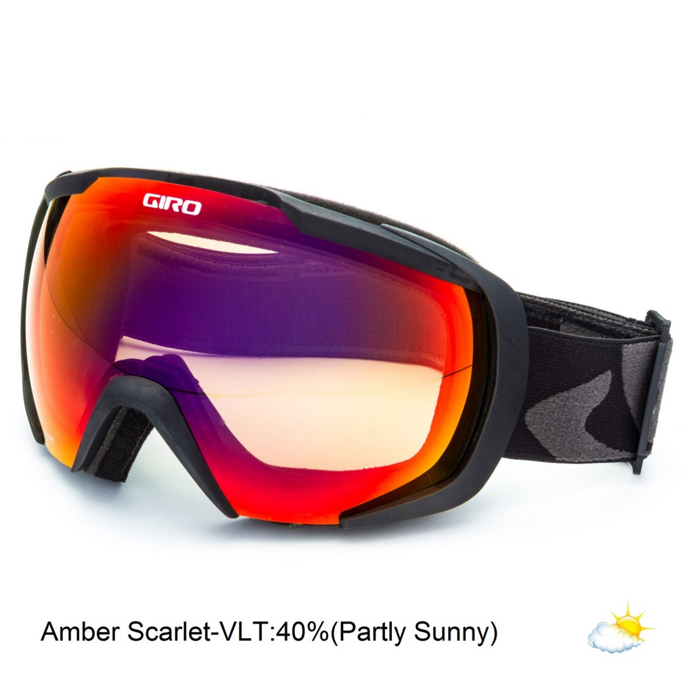 Giro Onset Goggles 2014, Black Icon-Amber Scarlet, swatch