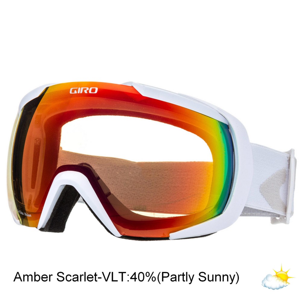Giro Onset Goggles 2014, White Icon-Amber Scarlet, swatch