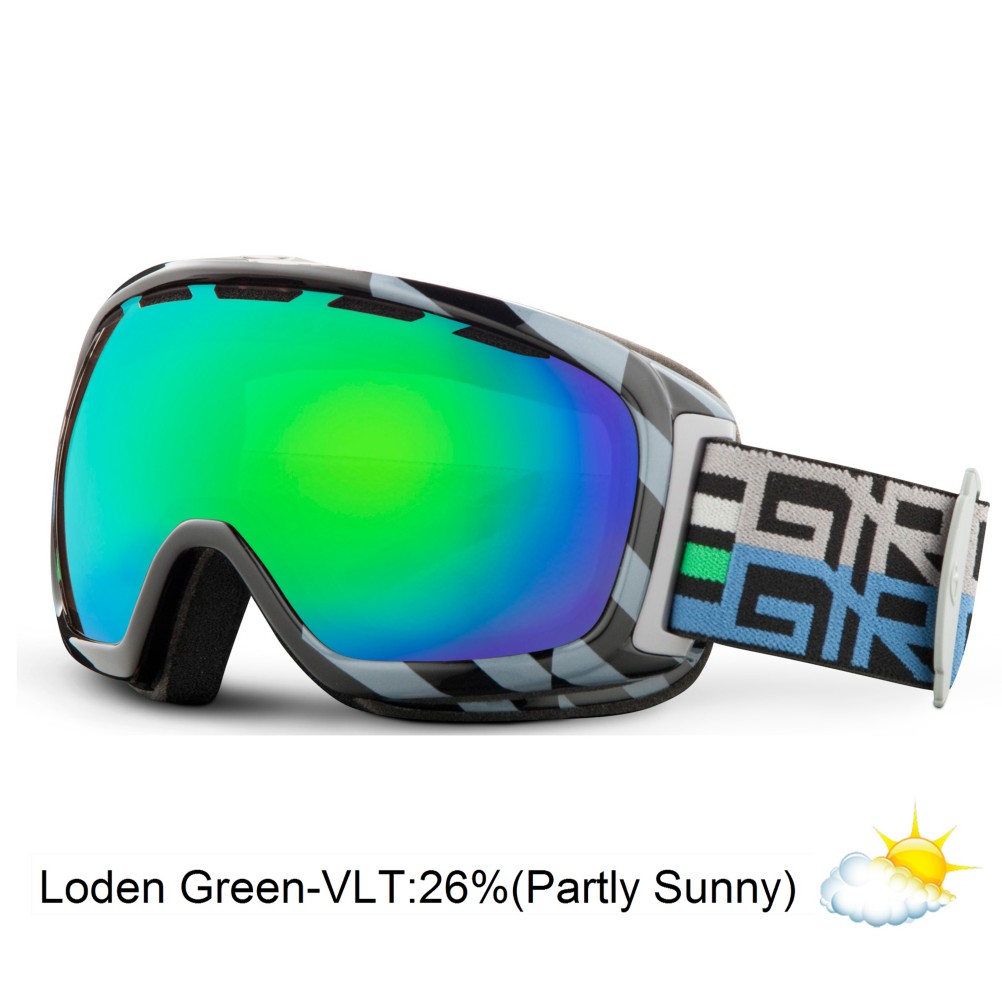 Giro Basis Goggles 2013, Black Offset-Loden Green, swatch