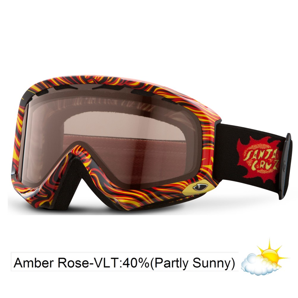 Giro Station Goggles 2013, Black Santa Cruz Sungod-Amber Rose 40, swatch