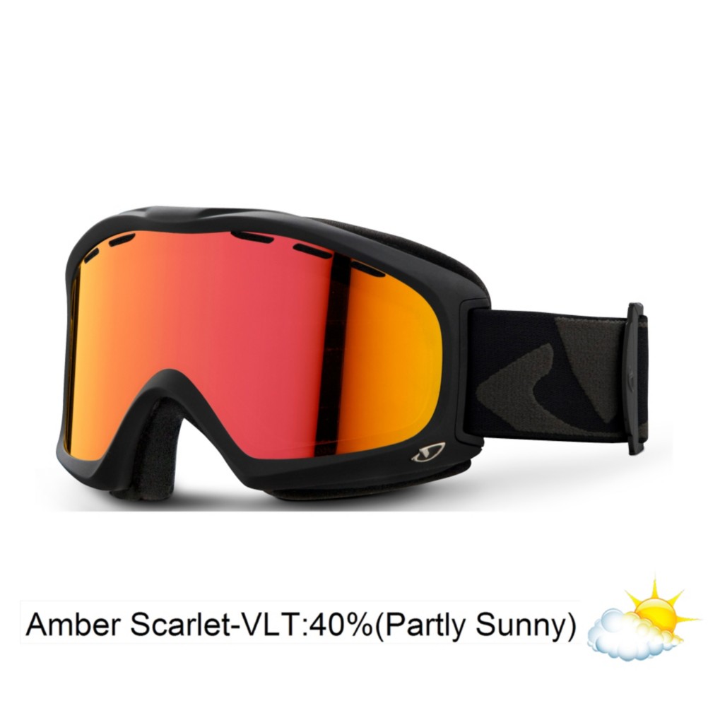 Giro Signal Goggles 2014, Black Icon-Amber Scarlet, swatch