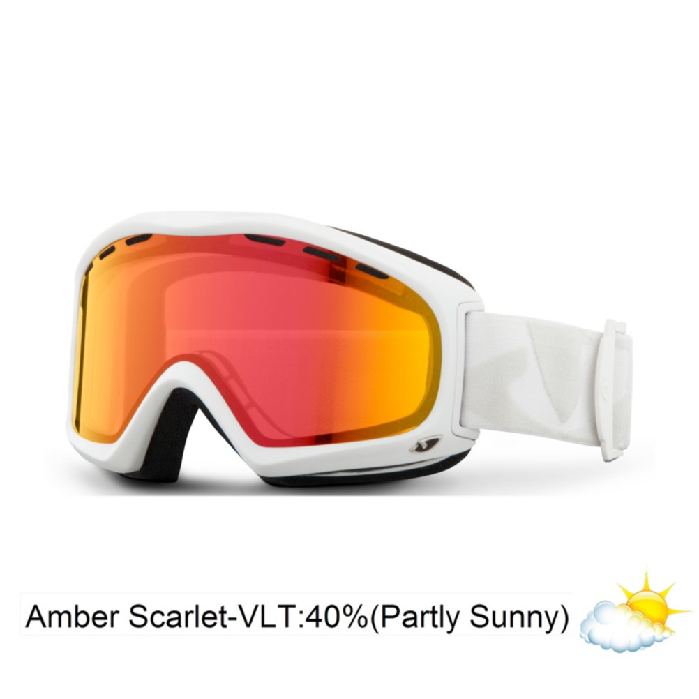 Giro Signal Goggles 2014, White Icon-Amber Scarlet, swatch