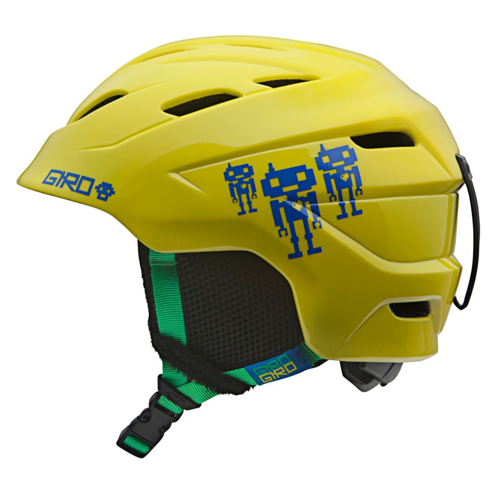 Giro Nine.10 Kids Helmet 2013, Yellow Goggle Bots, swatch