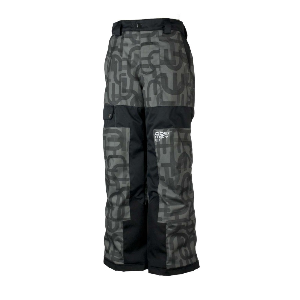 Obermeyer Prophet Kids Ski Pants, Basalt Scrambled Print, swatch